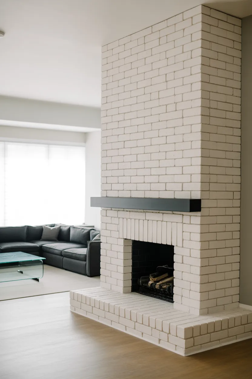 White Brick Fireplace Ideas