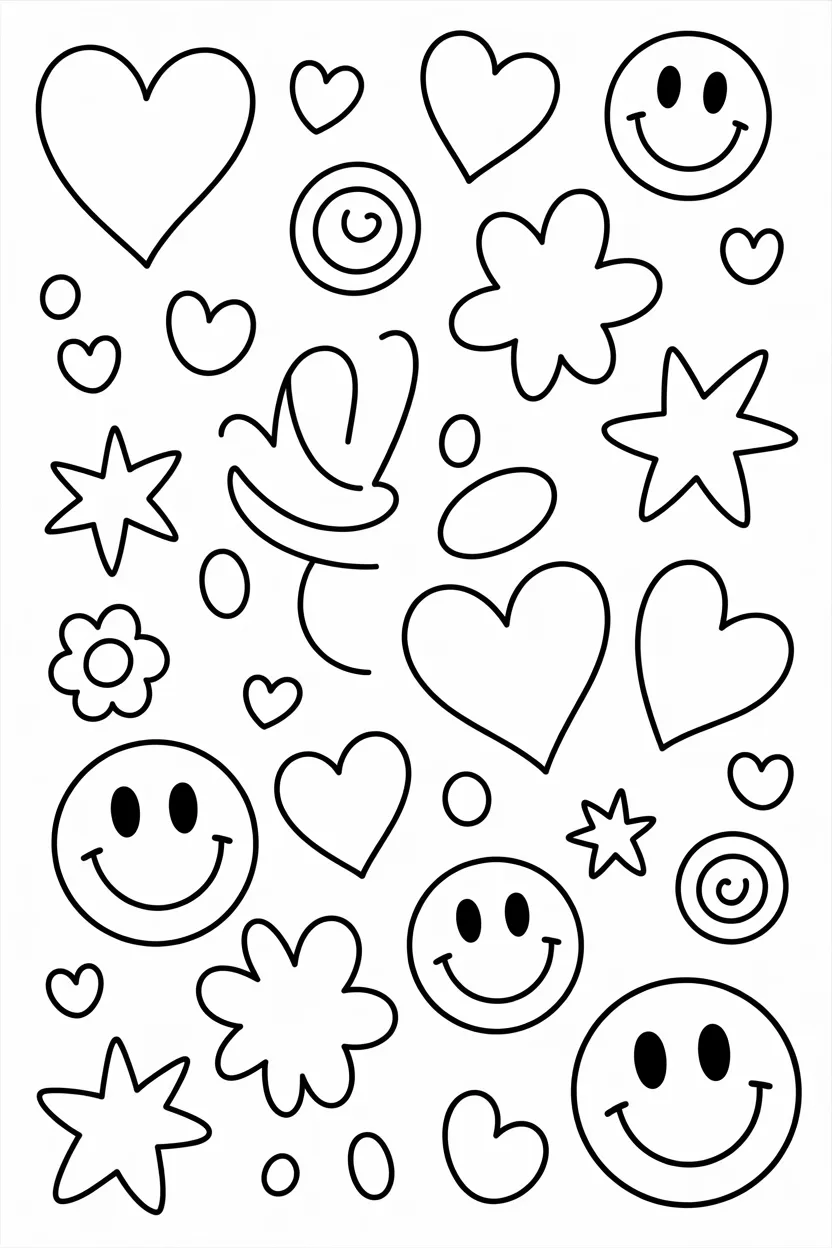 doodle coloring pages free printable
