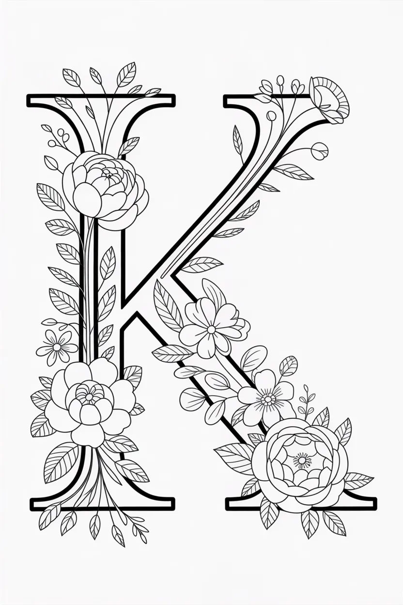 Alphabet Letter K Coloring Pages Free Printable