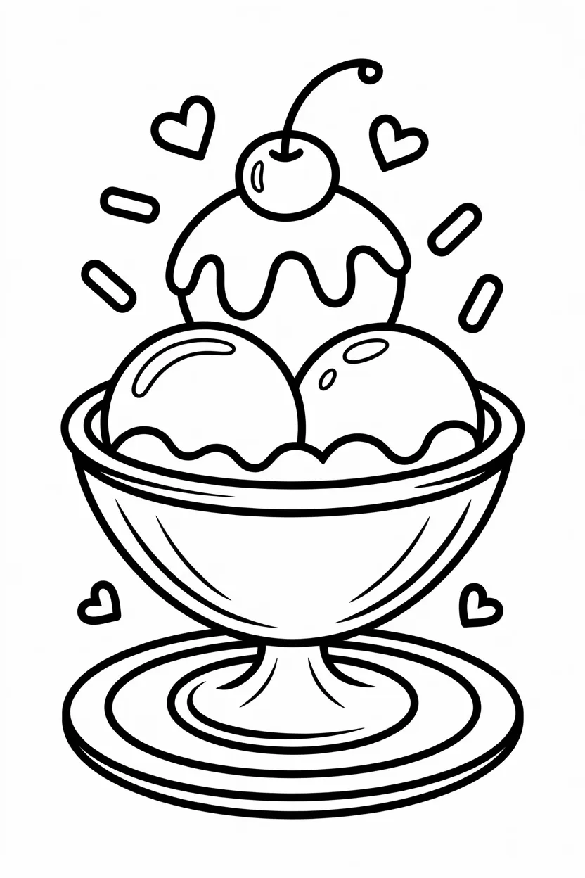 Ice cream coloring pages free printable