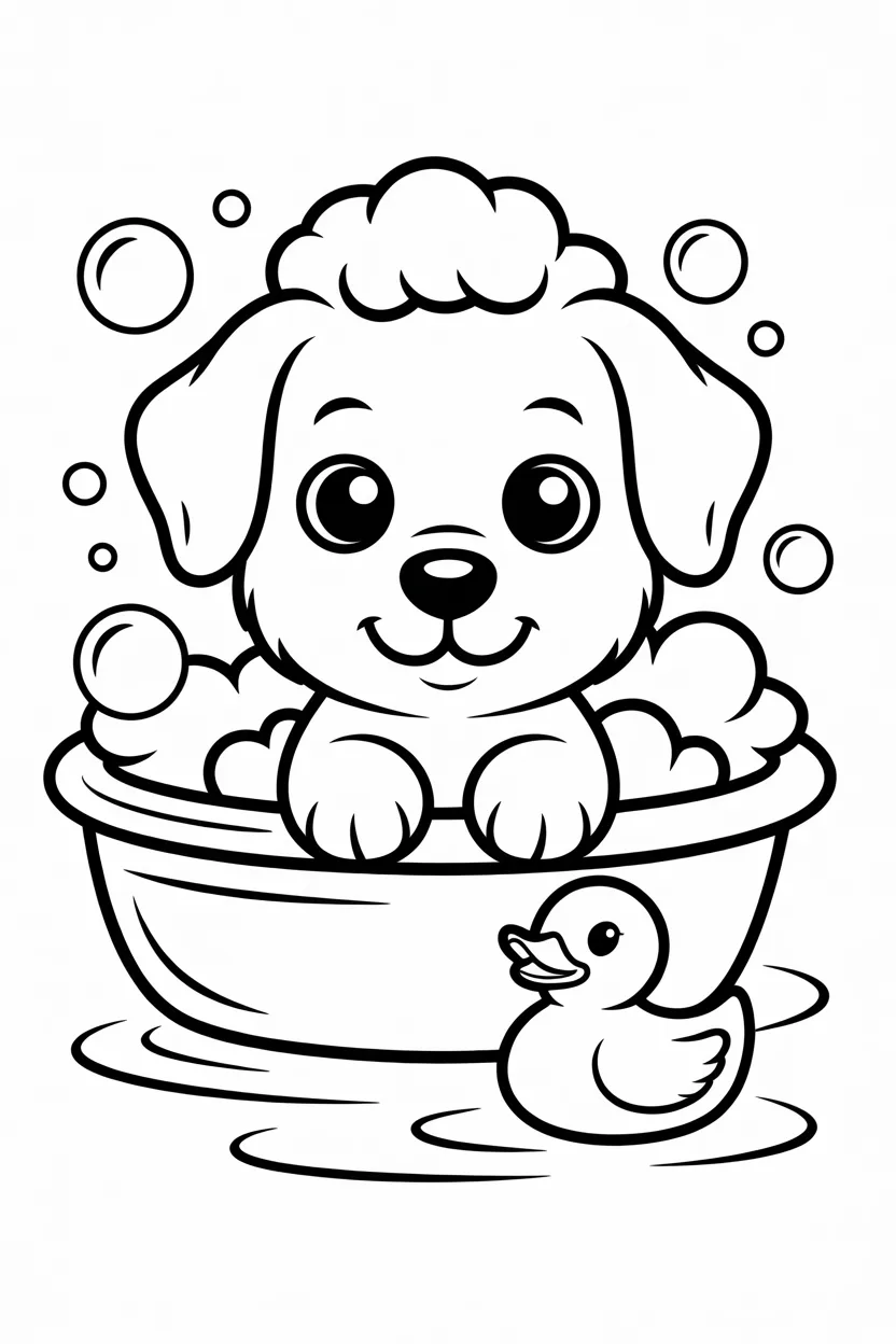 5 cute puppy coloring pages free printable