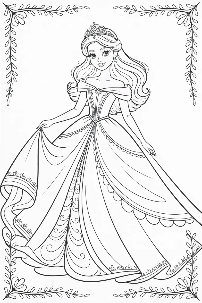 princess coloring pages free printable