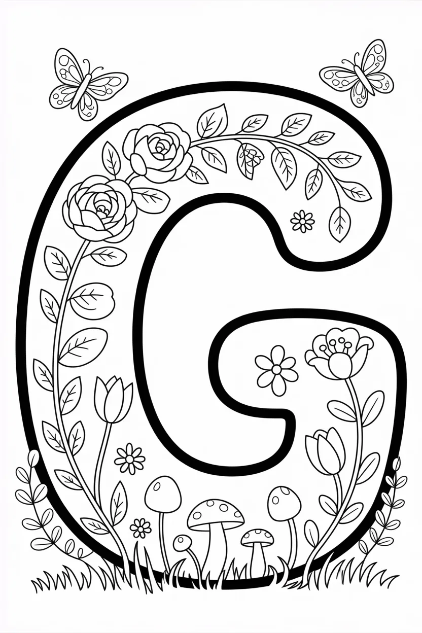 alphabet letter g coloring pages free printable