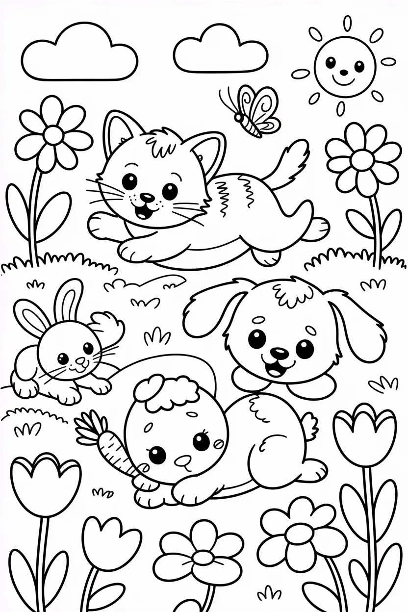 cute baby animals coloring pages free printable