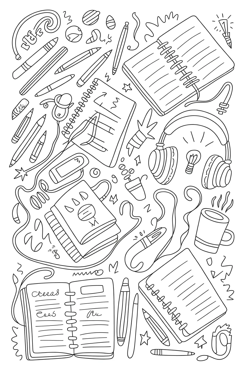Doodle Coloring Pages Free Printable