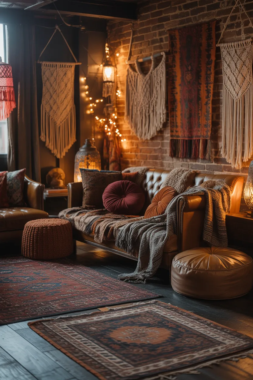 Dark Boho Living Room Ideas