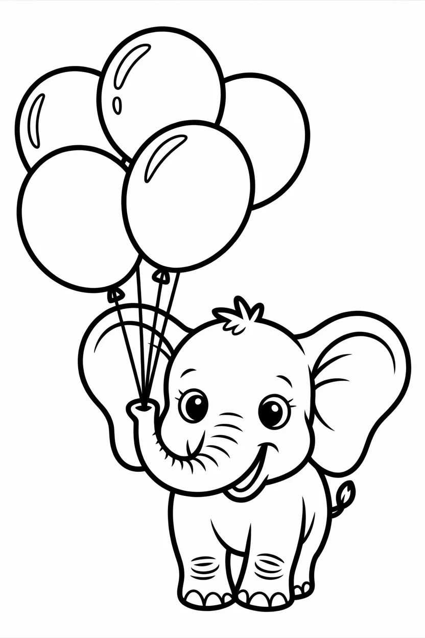cute elephant coloring pages free printable