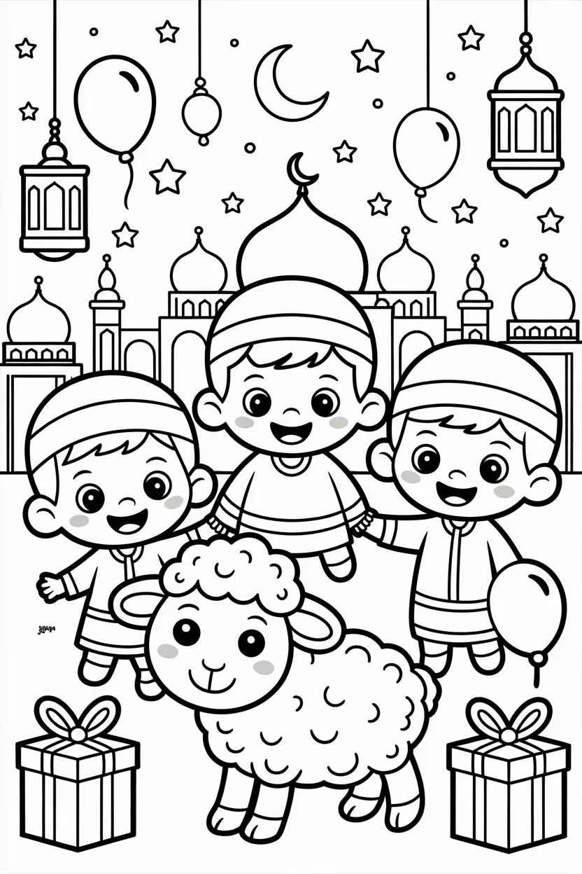 5 Eid ul Adha Coloring Pages Free Printable