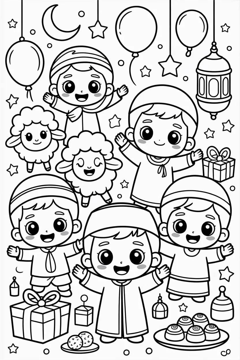 5 Eid ul Adha coloring pages free printable
