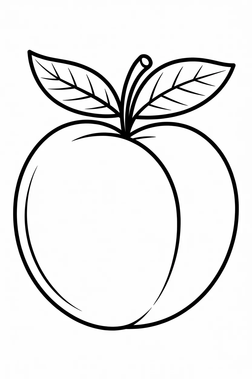 peach fruit coloring pages free printable
