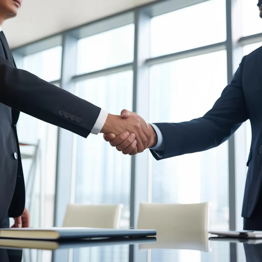 Professional business handshake