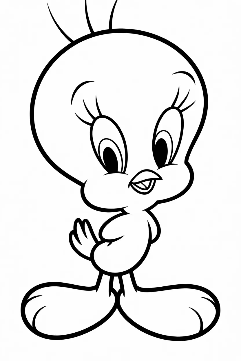 4 Tweety coloring pages free printable
