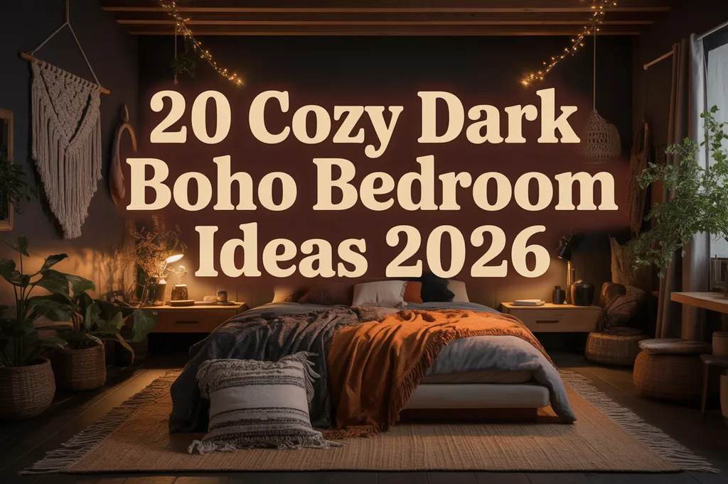 Cozy Dark Boho Bedroom Ideas
