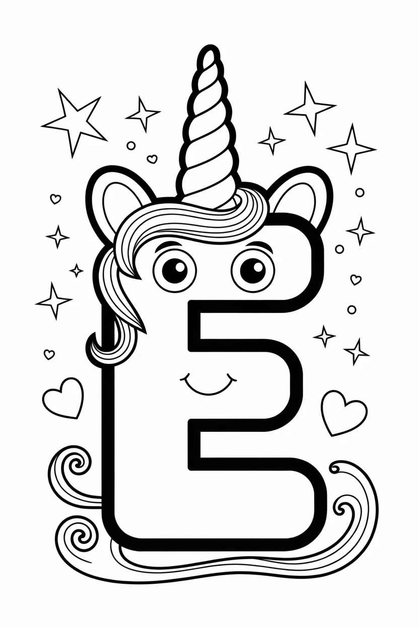 alphabet letter E coloring pages free printable