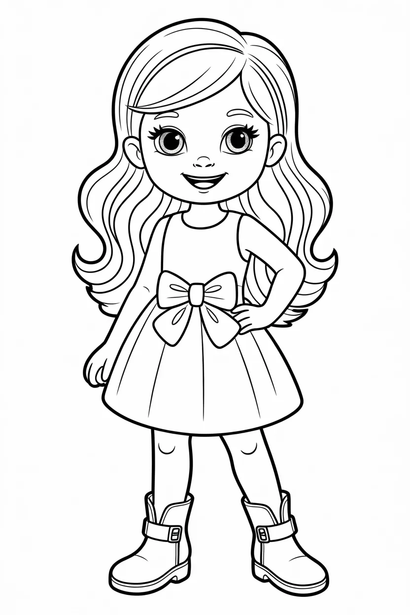 Cute Fashion Girl Coloring Pages Free Printable