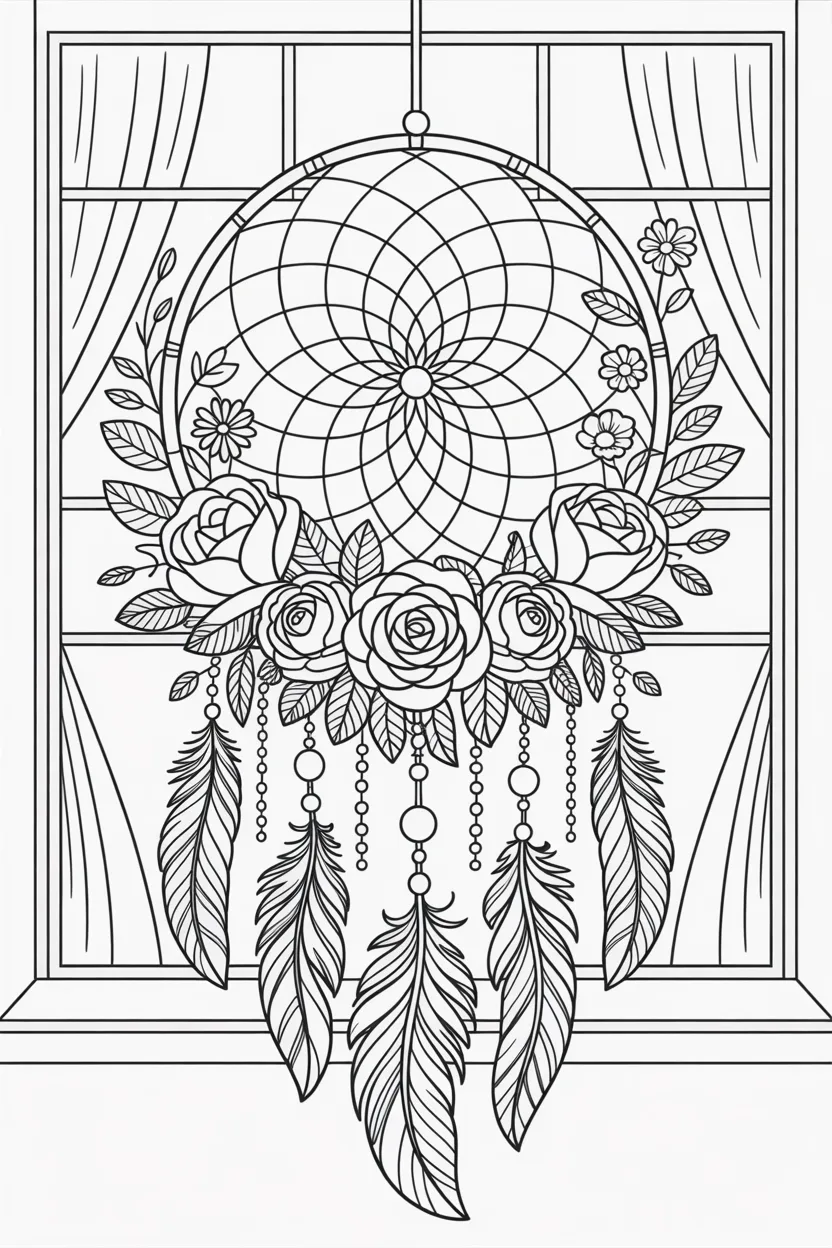 dream catchers coloring pages