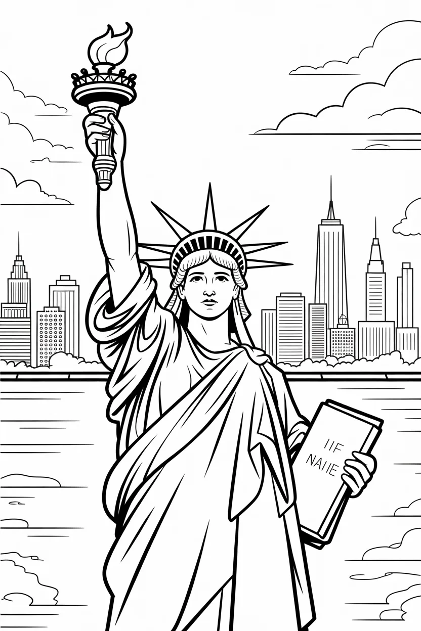 Statue of Liberty coloring pages