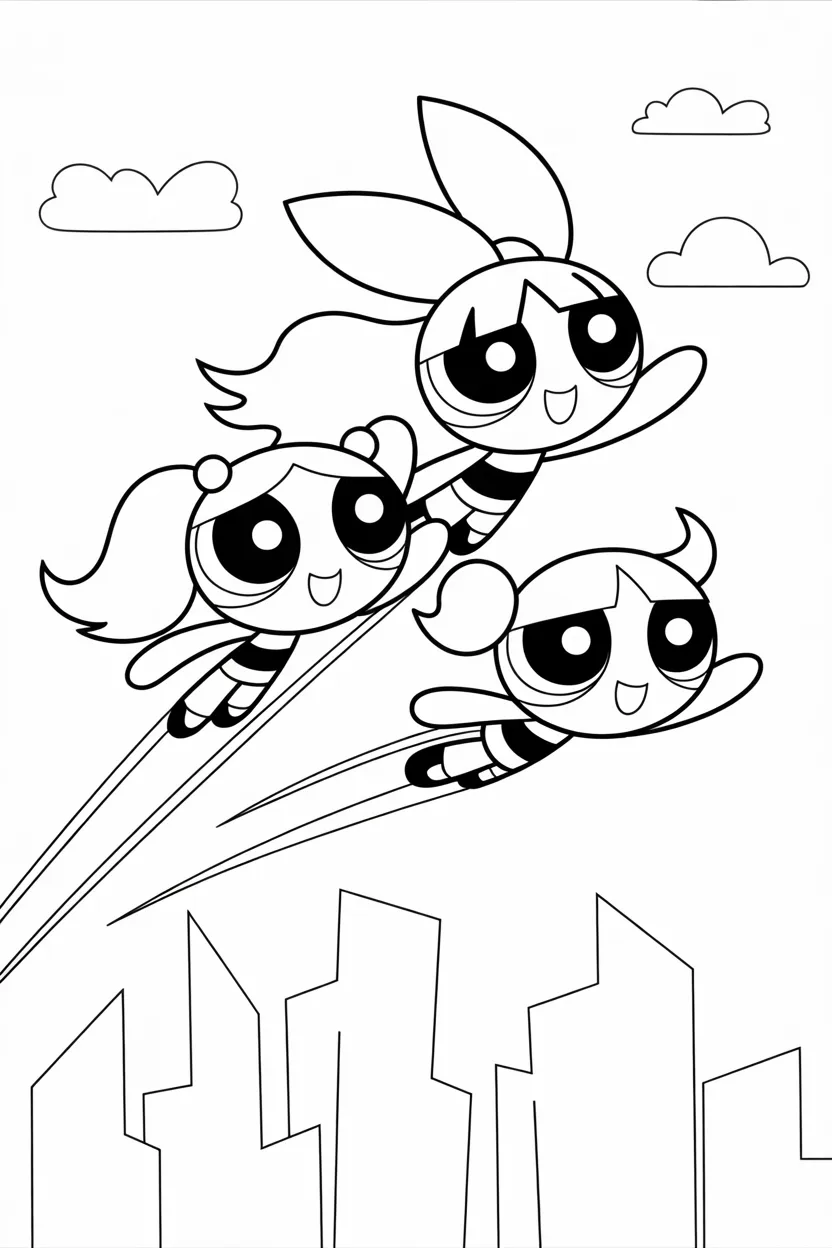 powerpuff girls coloring pages free printable