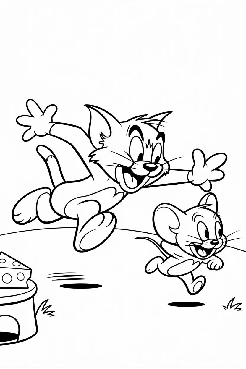 tom and jerry coloring pages free printable