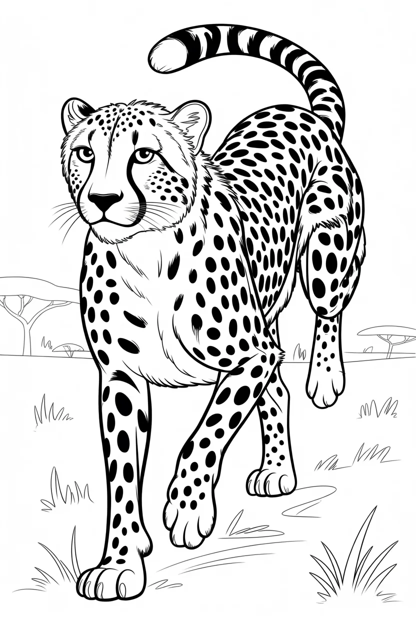 Cheetah coloring pages free printable