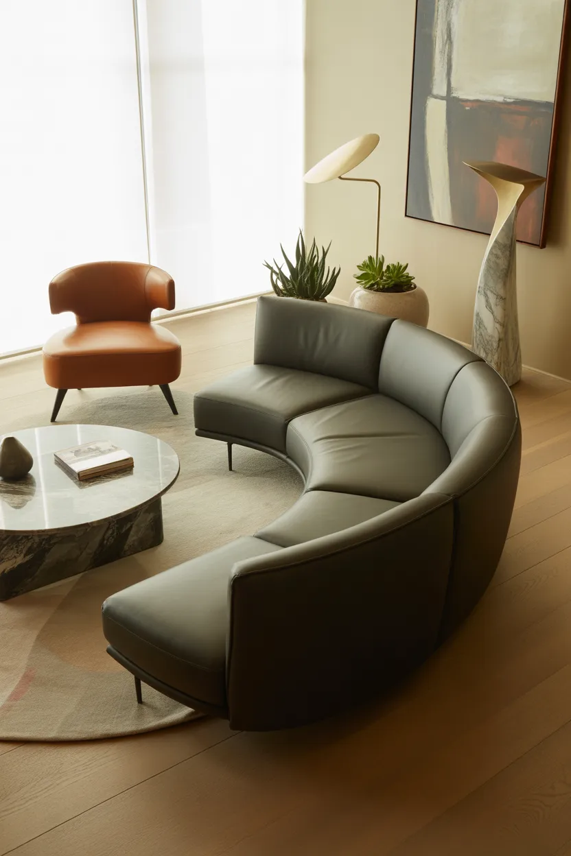 Curved Sofa Living Room Ideas 2026 Stylish & Modern Designs