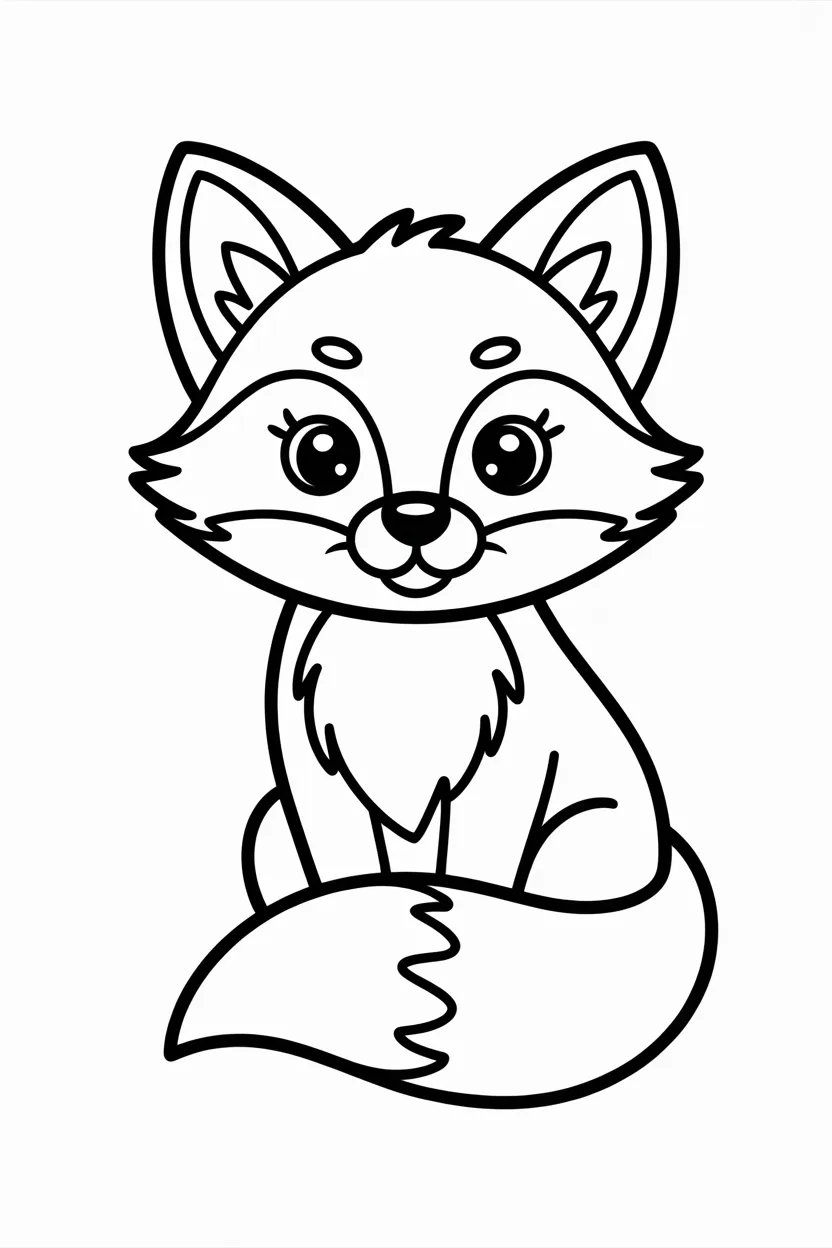 5 Fox coloring pages free printable
