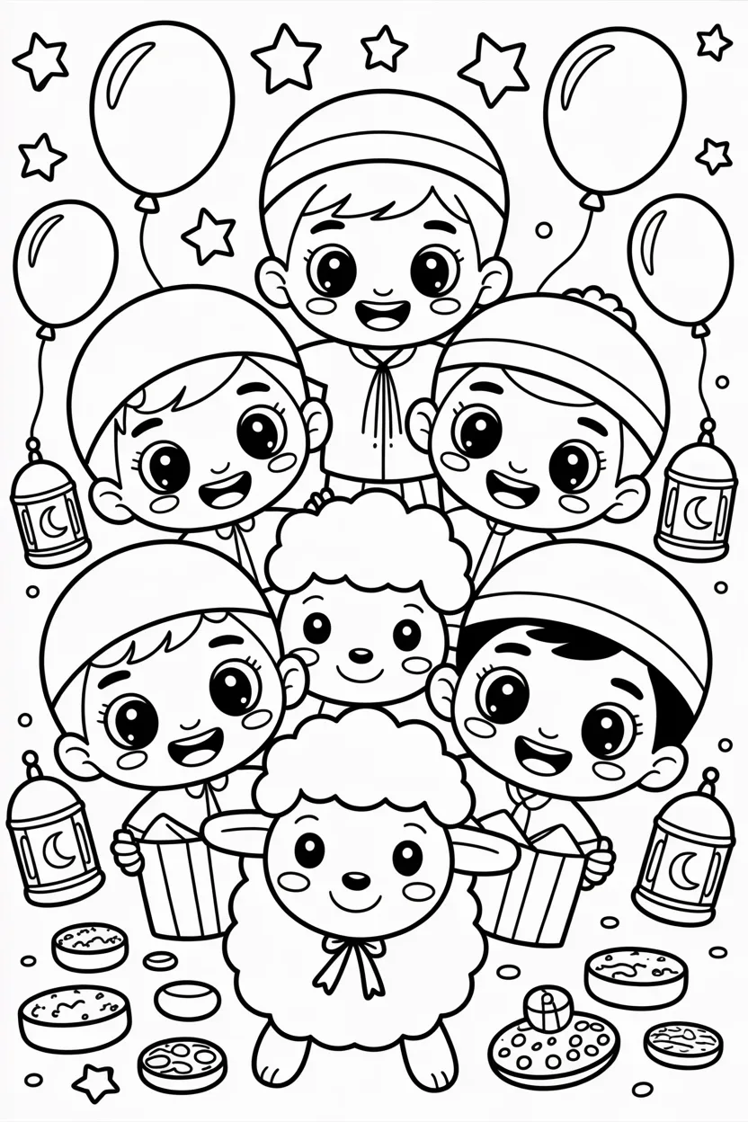 5 Eid ul Adha coloring pages free printable