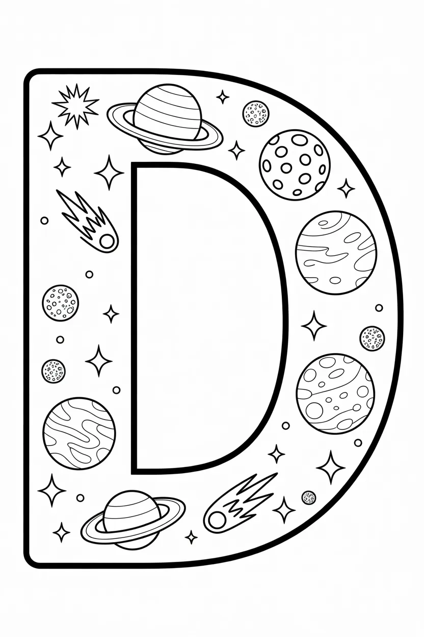 alphabet letter D coloring pages free printable