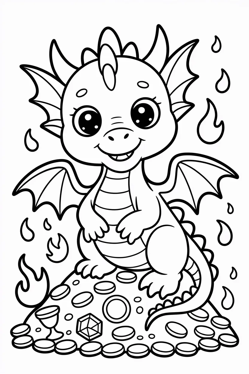 cute baby dragon coloring pages free printable