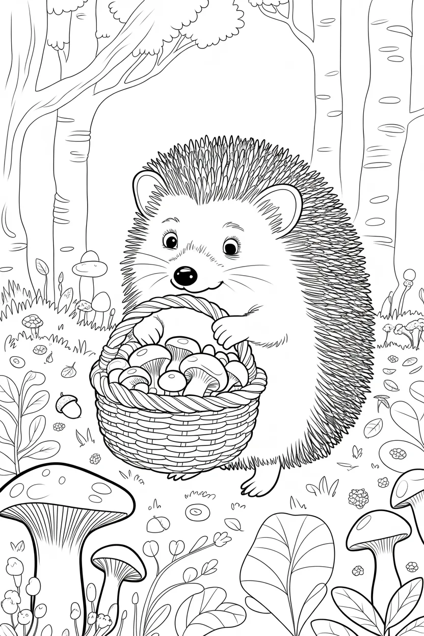 cute hedgehog coloring pages free printable