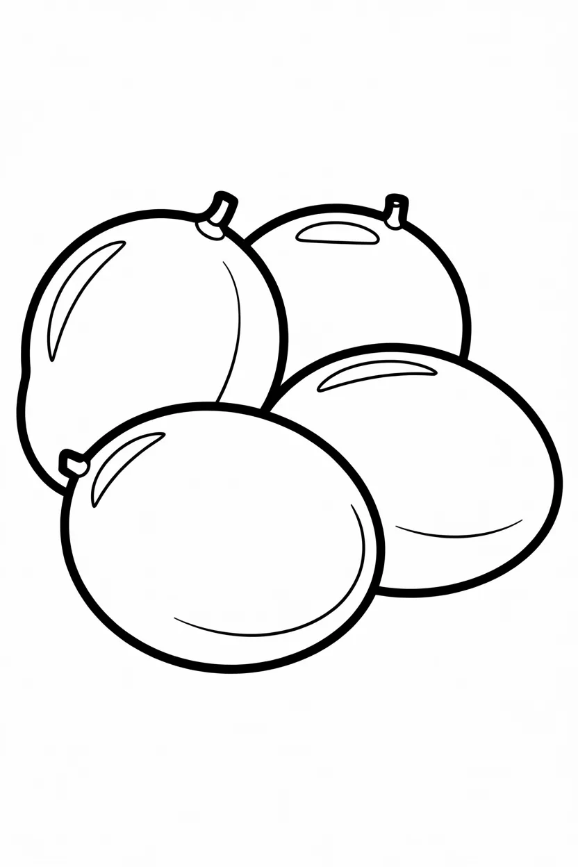 5 Mango coloring pages free printable