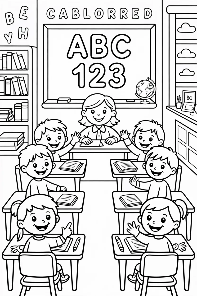 5 Kids activity coloring pages free printable