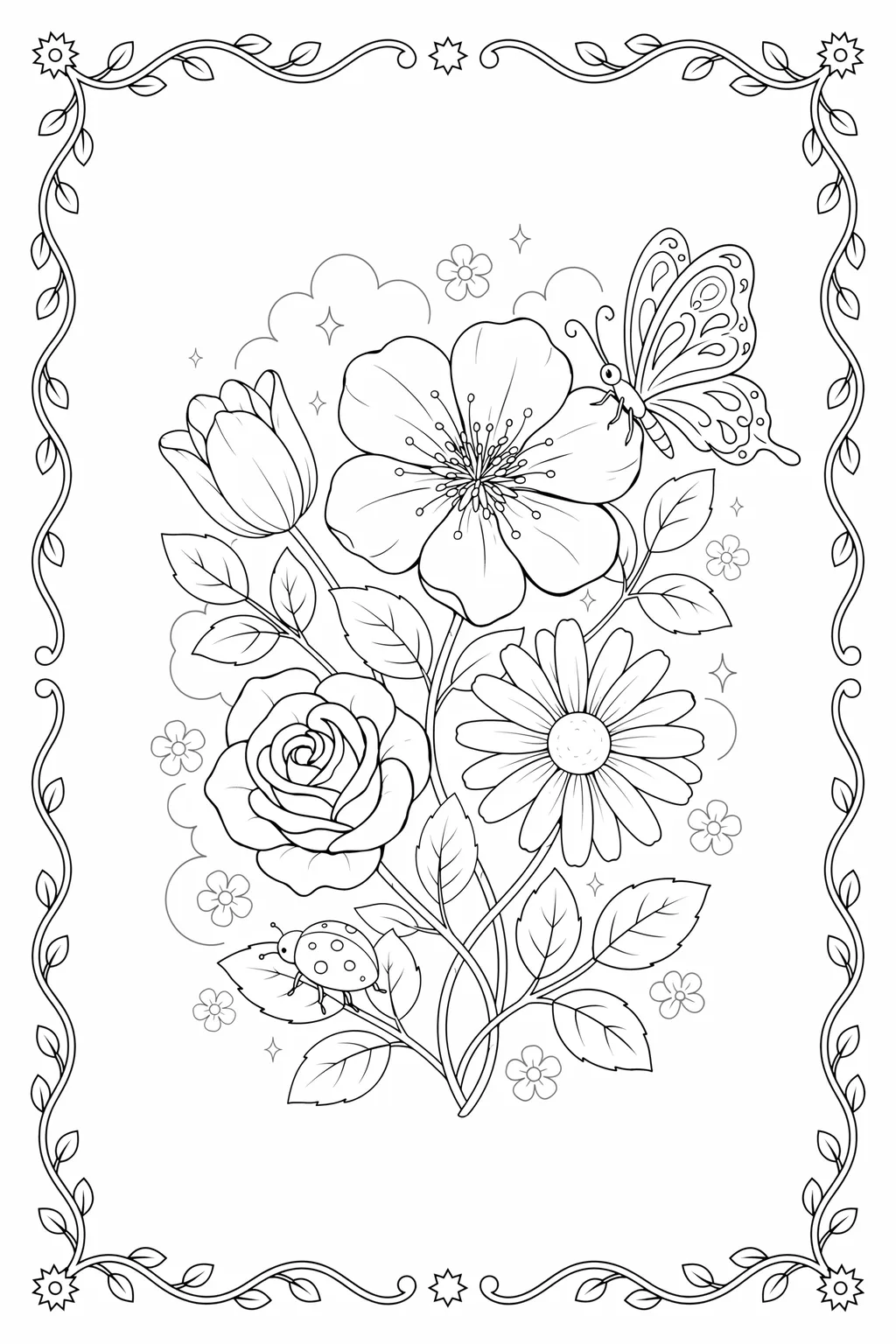 flowers coloring pages