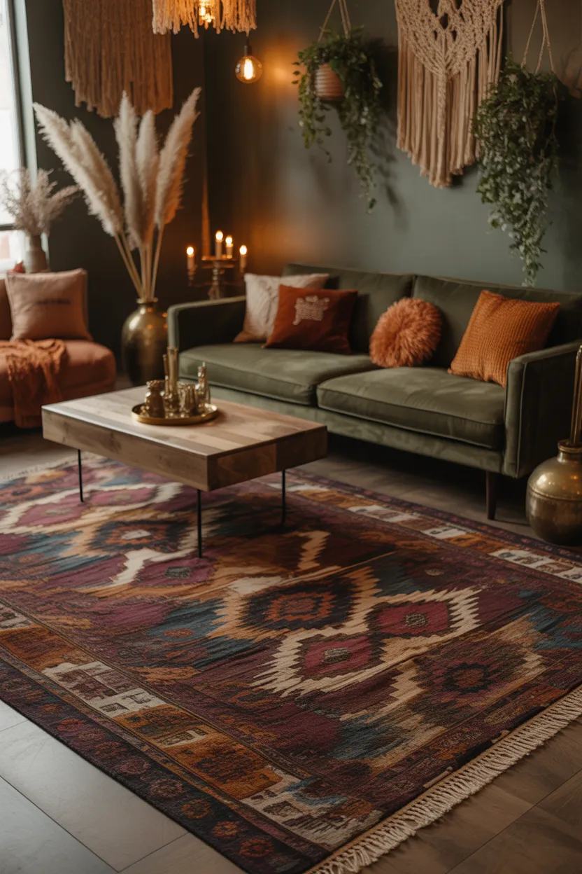 Dark Boho Living Room Ideas