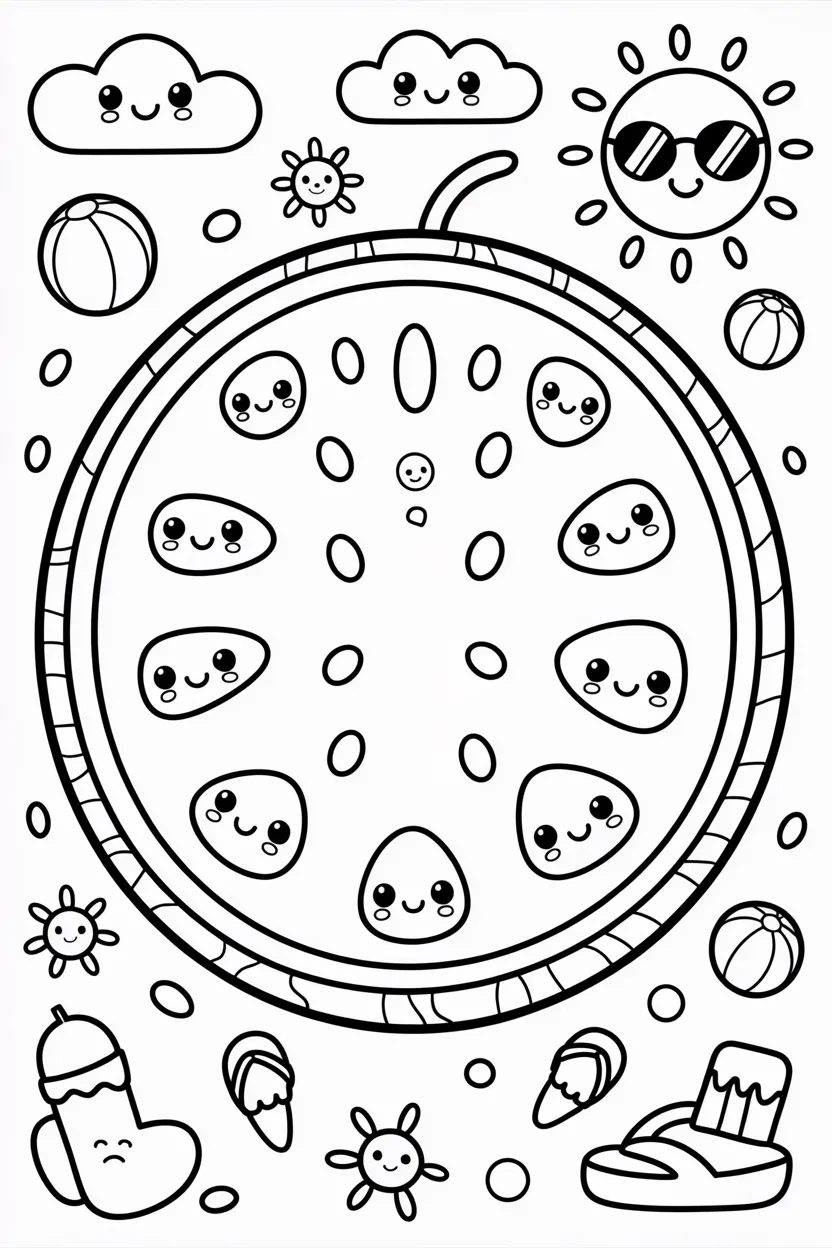 watermelon coloring pages free printable
