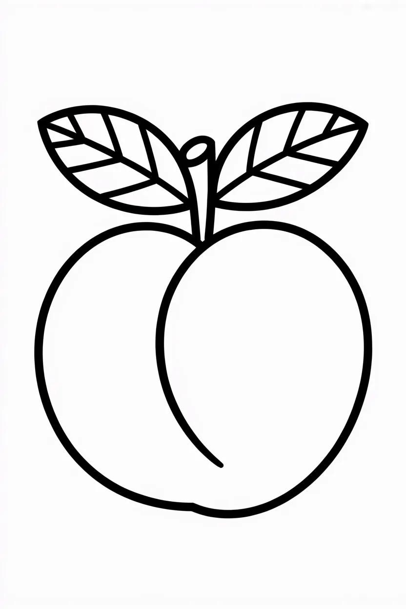 peach fruit coloring pages free printable