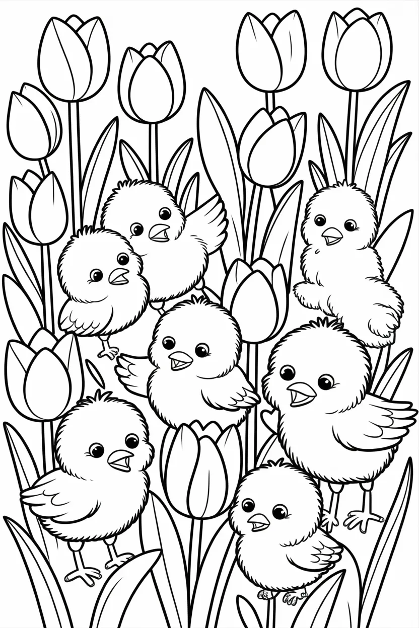 cute chicks coloring pages free printable