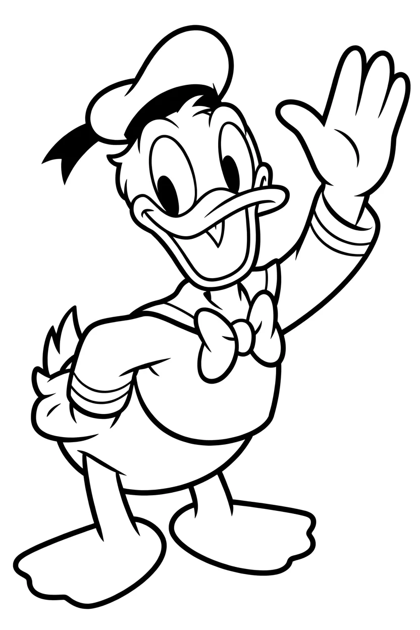 4 Donald Duck coloring pages free printable