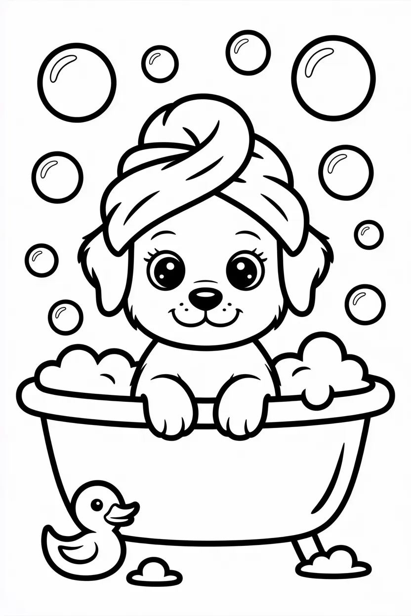 5 cute puppy coloring pages free printable