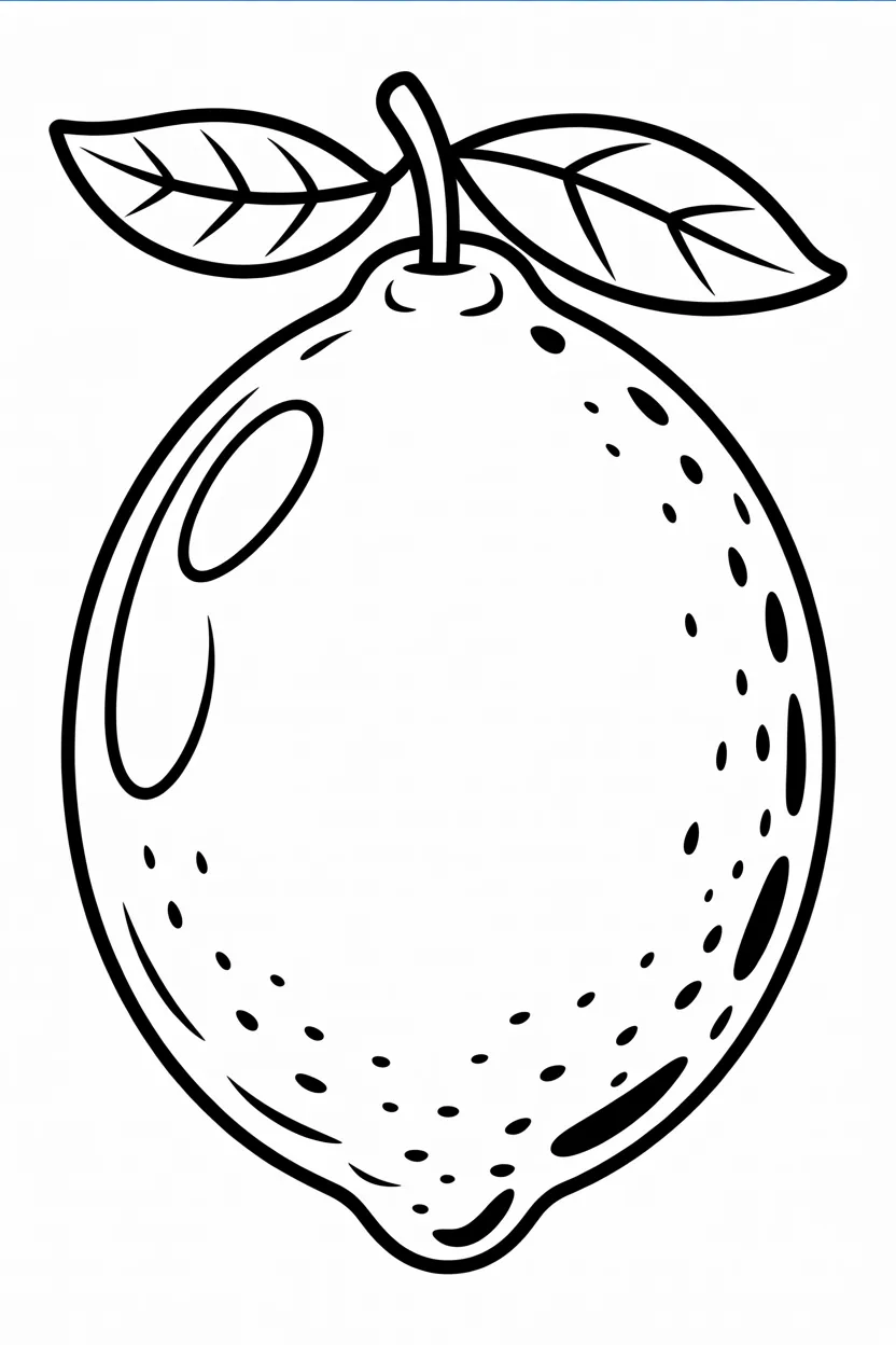 5 Lemon coloring pages free printable