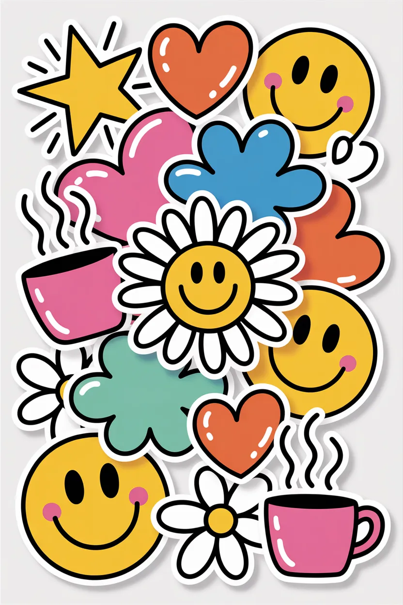 doodle stickers free printable