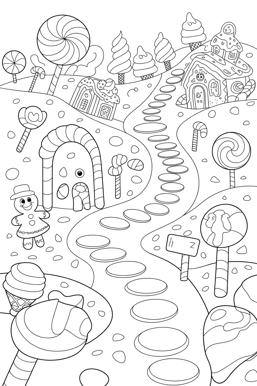 8 Candyland coloring pages free printable