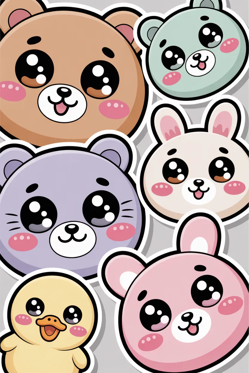 cute doodle stickers free printable