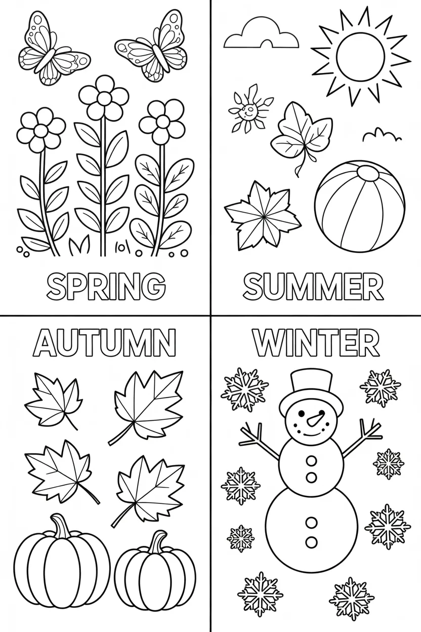 Season coloring pages