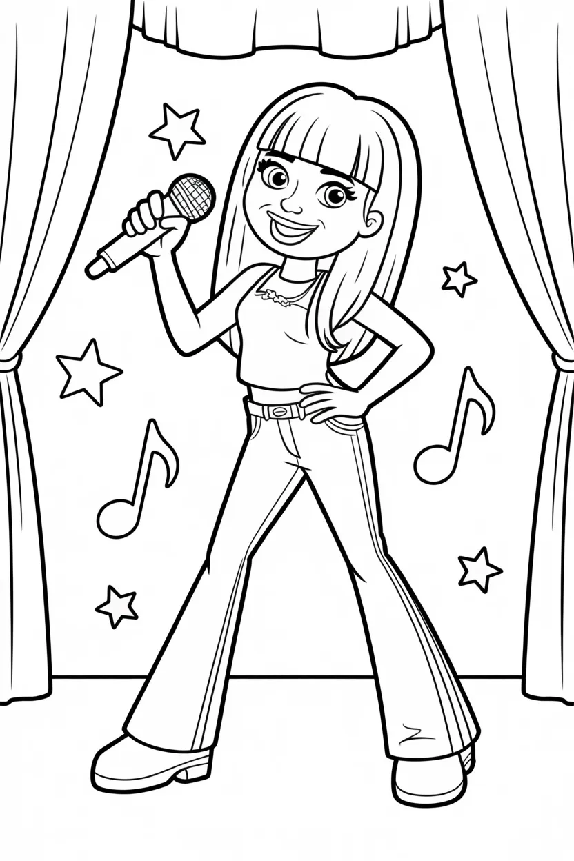 4 Hannah Montana coloring pages free printable
