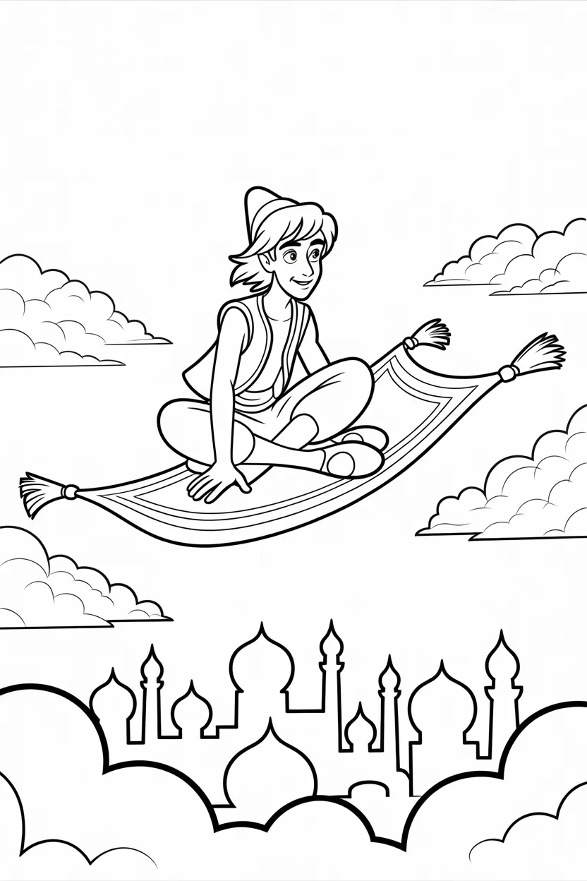 Aladin coloring pages free printable