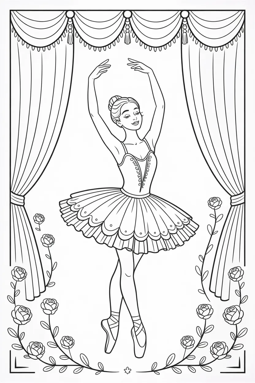 ballerina coloring pages free printable