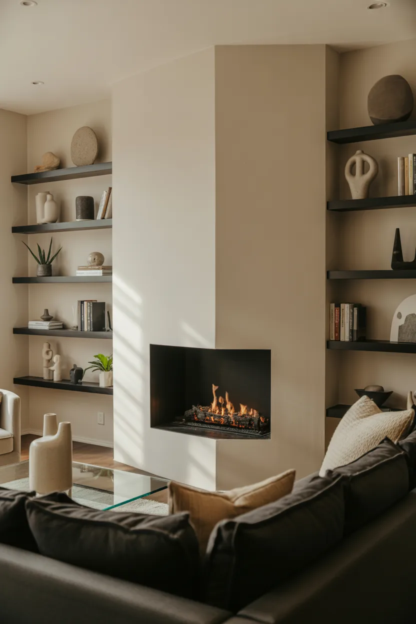 Corner Fireplace Ideas