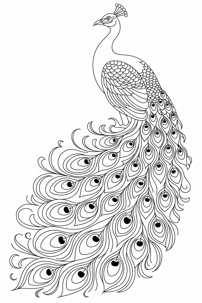 peacock coloring pages free printable