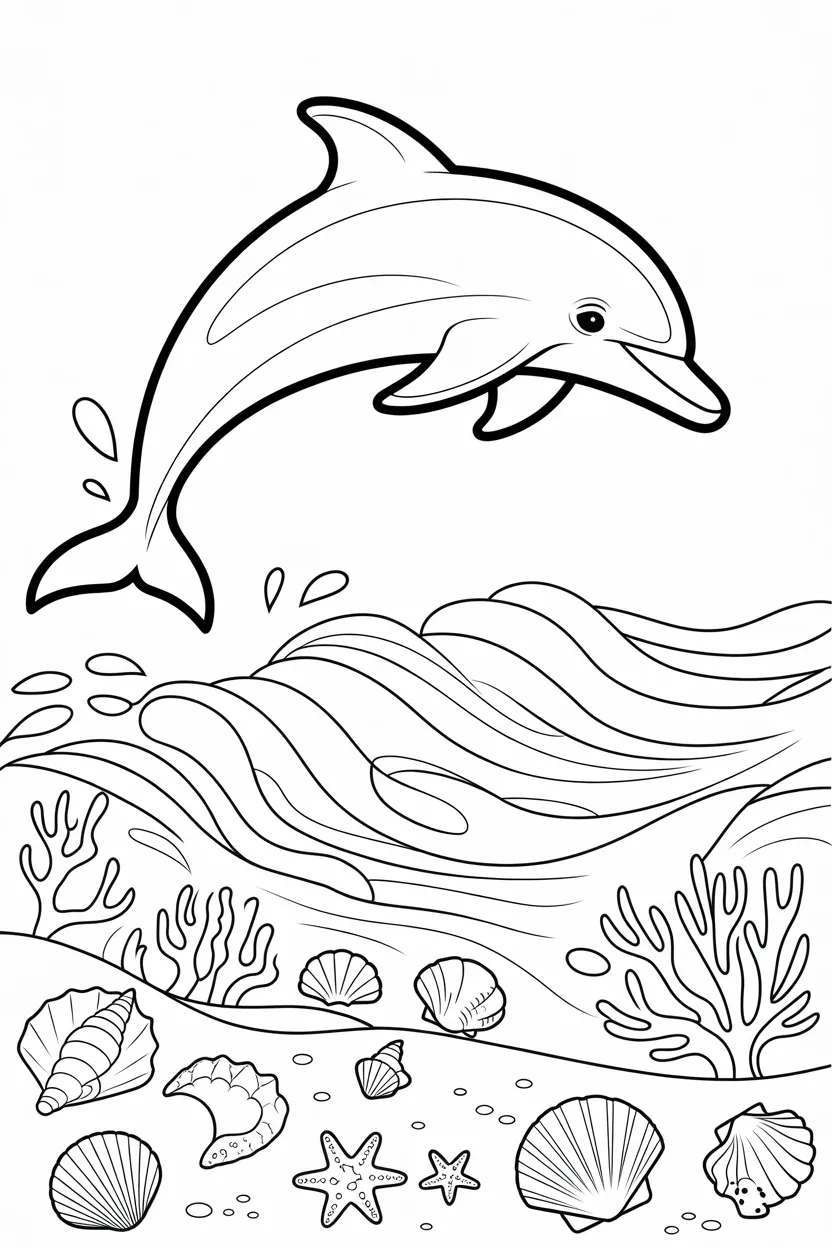 cute dolphin coloring pages free printable